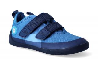 Barefoot tenisky Affenzahn - Cotton Sneaker Bear Blue Velikost: 24, Délka boty: 156, Šířka boty: 64