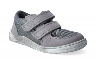 Barefoot tenisky Baby Bare - Febo Sneakers grey/white Velikost: 22, Délka boty: 140, Šířka boty: 65