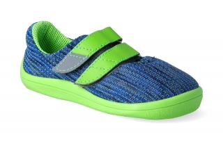 Barefoot tenisky Beda -  Blue lime vegan Velikost: 24, Délka boty: 150, Šířka boty: 69