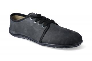 Barefoot tenisky Beda - kožené tmavě šedé Velikost: 36, Délka boty: 238, Šířka boty: 87