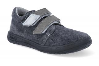 Barefoot tenisky Jonap - B1 šedá riflová Velikost: 22, Délka boty: 145, Šířka boty: 64