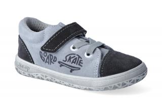 Barefoot tenisky Jonap - B16 šedý skate slim Velikost: 23, Délka boty: 150, Šířka boty: 65
