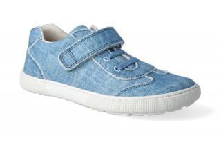Barefoot tenisky KOEL4kids - Bernardo canvas jeans Velikost: 28, Délka boty: 183, Šířka boty: 74