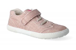Barefoot tenisky KOEL4kids - Bernardo canvas pink Velikost: 28, Délka boty: 183, Šířka boty: 74