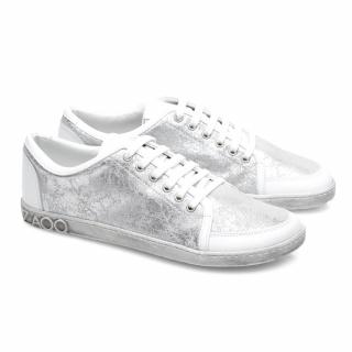 Barefoot tenisky ZAQQ - TIQQ Silver White Velikost: 38, Délka boty: 245, Šířka boty: 90