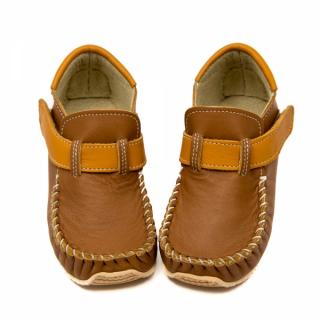 Barefoot tenisky Zeazoo - LEO Manga Brown/Orange Velikost: 20