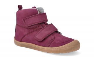 Barefoot zateplená obuv KOEL4kids - Dark hydro warm Bordo (21-31) Velikost: 22, Délka boty: 144, Šířka boty: 62