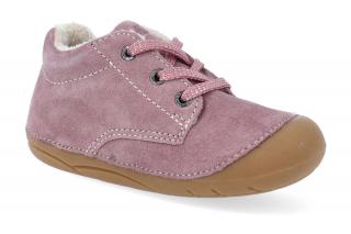 Barefoot zateplená obuv Lurchi - Flori suede wildberry Velikost: 23, Délka boty: 145, Šířka boty: 58