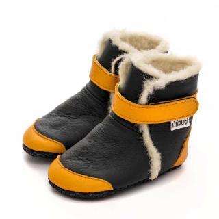 Barefoot zimní capáčky Liliputi® - Booties Vulcano Paws Velikost: S, Délka boty: 113, Šířka boty: 65