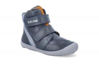 Barefoot zimní obuv D.D.step W063-228A Royal blue Velikost: 25, Délka boty: 160, Šířka boty: 66