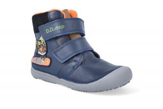 Barefoot zimní obuv D.D.step W063-284 Royal Blue Velikost: 25, Délka boty: 160, Šířka boty: 66