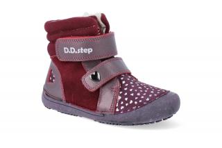 Barefoot zimní obuv D.D.step W063-829 Raspberry Velikost: 25, Délka boty: 160, Šířka boty: 66