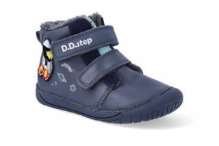 Barefoot zimní obuv D.D.step W070-252 modrá Velikost: 20, Délka boty: 123, Šířka boty: 60