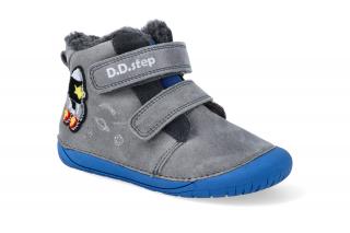 Barefoot zimní obuv D.D.step W070-252A šedá Velikost: 21, Délka boty: 173, Šířka boty: 68