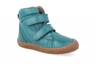 Barefoot zimní obuv Froddo - Narrow Wool Petroleum Velikost: 20, Délka boty: 132, Šířka boty: 57