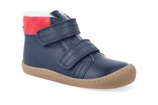Barefoot zimní obuv KOEL4kids - Bart nappa wool Blue Velikost: 27, Délka boty: 174, Šířka boty: 67