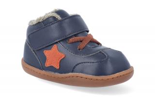 Barefoot zimní obuv Little Blue Lamb - Beck Navy Velikost: 20, Délka boty: 120, Šířka boty: 62