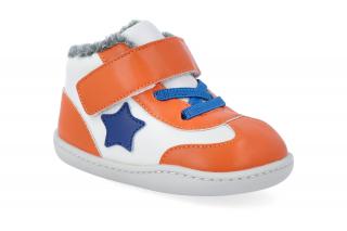 Barefoot zimní obuv Little Blue Lamb - Beck Orange Velikost: 20, Délka boty: 120, Šířka boty: 62
