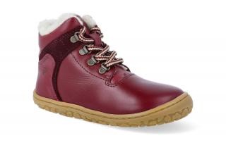 Barefoot zimní obuv Lurchi - Nesti nappa bordo Velikost: 28, Délka boty: 175, Šířka boty: 64