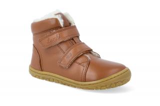 Barefoot zimní obuv Lurchi - Nik nappa cognac Velikost: 22, Délka boty: 147, Šířka boty: 59