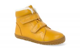 Barefoot zimní obuv Lurchi - Nik nappa giallo Velikost: 25, Délka boty: 165, Šířka boty: 62
