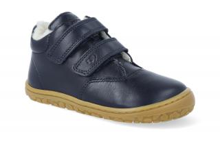 Barefoot zimní obuv Lurchi - Niklas nappa navy Velikost: 22, Délka boty: 144, Šířka boty: 59