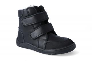 Barefoot zimní obuv s membránou Baby Bare - Febo Winter Black Asfaltico Velikost: 28, Délka boty: 184, Šířka boty: 72
