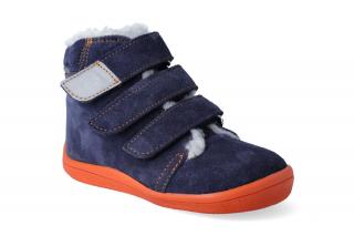 Barefoot zimní obuv s membránou Beda - Blue Mandarine Velikost: 25, Délka boty: 156, Šířka boty: 70