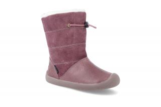 Barefoot zimní obuv s membránou Bundgaard - Walker Pull Tex II Dark rose Velikost: 27, Délka boty: 166, Šířka boty: 65