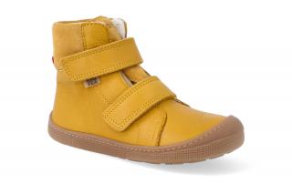 Barefoot zimní obuv s membránou KOEL4kids - Emil nappa Tex Ocra (24-31) Velikost: 30, Délka boty: 195, Šířka boty: 72