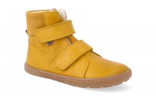 Barefoot zimní obuv s membránou KOEL4kids - Emil nappa Tex Ocra (32-35) Velikost: 32, Délka boty: 209, Šířka boty: 74