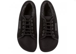 Barefoot zimní tenisky Leguano - Aktiv lávově černá Velikost: 40, Délka boty: 254, Šířka boty: 98