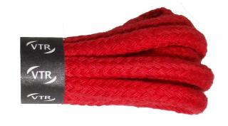 Bavlněné kulaté tkaničky silné Barva: Červená, Délka: 110