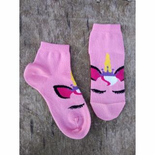 Dětské bavlněné ponožky Trepon - Jednorožec Barva: Světle růžová, Velikost: 13-15cm