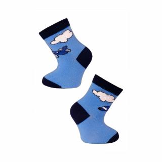 Dětské bavlněné ponožky Trepon - Letadlo Barva: Modrá, Velikost: 16-18cm