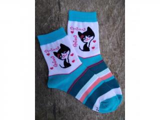 Dětské bavlněné ponožky Trepon - Minda Barva: Tyrkysová, Velikost: 19-21cm