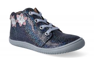 Kotníková barefoot obuv Filii - Gecko Laces Ocean Glitter M Velikost: 20