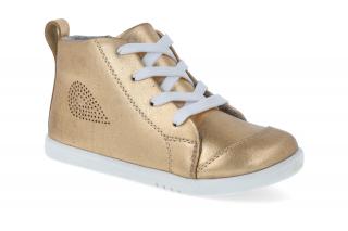 Kotníková obuv Bobux - Alley-Oop Gold metallic Velikost: 28, Délka boty: 185, Šířka boty: 69