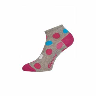 Nízké ponožky Trepon - Spota šedá Velikost: 24-25cm
