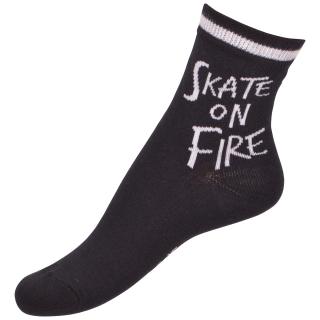 Ponožky Move by Melton - Skate on Fire Black Velikost: 23/26