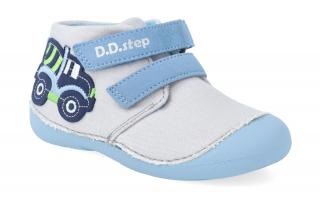 Textilní kotníková obuv D.D.step C015-547 Light Grey Velikost: 21, Délka boty: 136, Šířka boty: 64