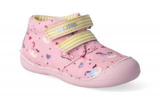 Textilní kotníková obuv D.D.step - C015-822 Pink Velikost: 22, Délka boty: 142, Šířka boty: 66