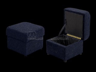 AKCE 2 taburety  s úložným prostorem potahová látka: savana 80 modrá
