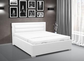 Čalouněná postel s elektrickým otevíráním úložného prostoru IKARUS 140 Barva: eko bílá