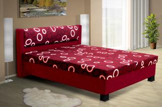 Čalouněná postel s úložným prostorem Alice 180 Barva postele: Bordo 30, Pelest: Mega 14 Bordo