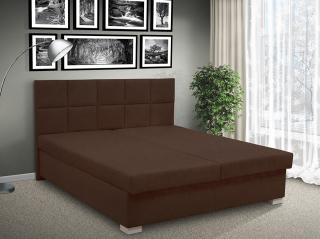 Čalouněná postel s úložným prostorem MORAVA 180 pelest / barva: POLOHOVACÍ / Alova hnědá, PELEST(MATRACE): HR PĚNA