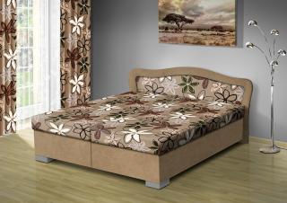 Čalouněná postel s úložným prostorem SÁRA 170 typ roštu: POLOHOVACÍ, barva čalounění: BÉŽOVÁ/Mega 17 hnědá