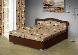 Čalouněná postel s úložným prostorem SÁRA 170 typ roštu: POLOHOVACÍ, barva čalounění: HNĚDÁ/Mega 16 hnědá