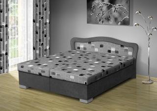 Čalouněná postel s úložným prostorem SÁRA 170 typ roštu: POLOHOVACÍ, barva čalounění: ŠEDÁ/Mega 16 šedá