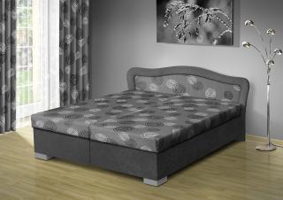 Čalouněná postel s úložným prostorem SÁRA 170 typ roštu: POLOHOVACÍ, barva čalounění: ŠEDÁ/Mega 31 šedá